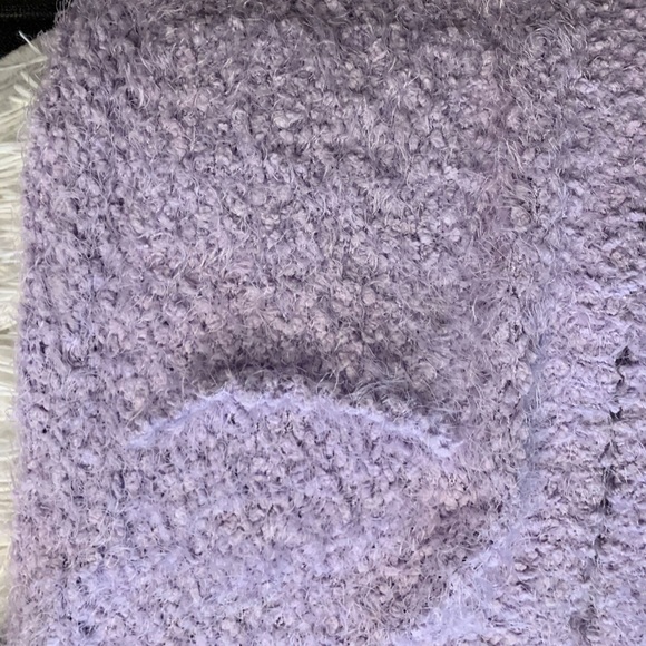 Lavender eyelash knit cardigan S M & L - Picture 6 of 9